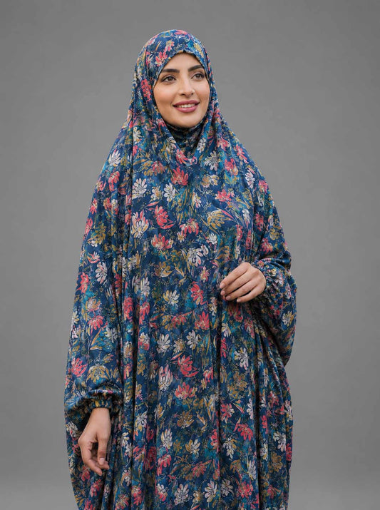 Full Coverage Namaz Chadar with Sleeves + Niqab (Pure Lawn)