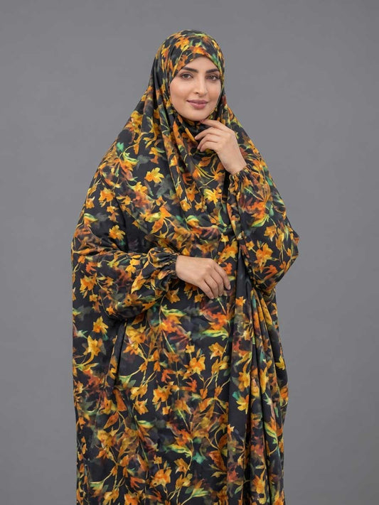 Full Coverage Namaz Chadar with Sleeves + Niqab (Pure Lawn)