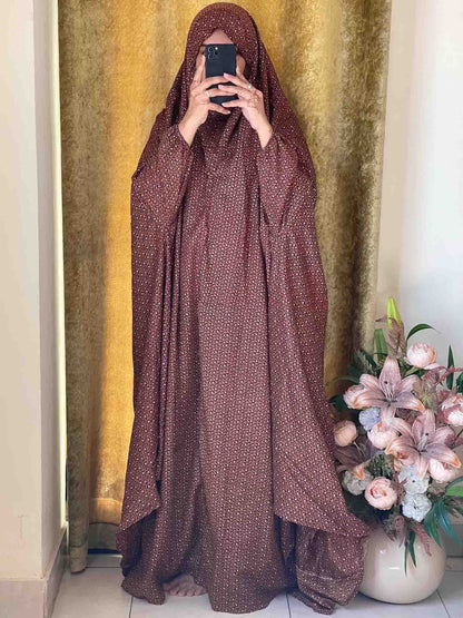 Full Coverage Namaz Chadar with Sleeves + Niqab (Mix Lawn)