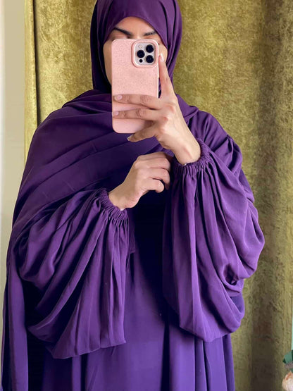 Pleated Kaftan Abaya Attires For Muslimah