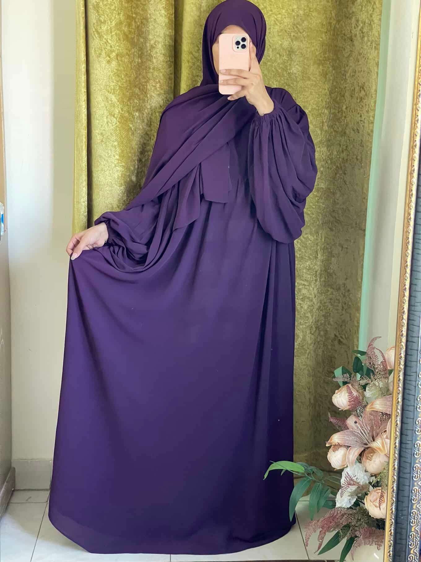 Pleated Kaftan Abaya Attires For Muslimah