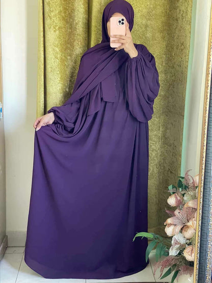Pleated Kaftan Abaya Attires For Muslimah
