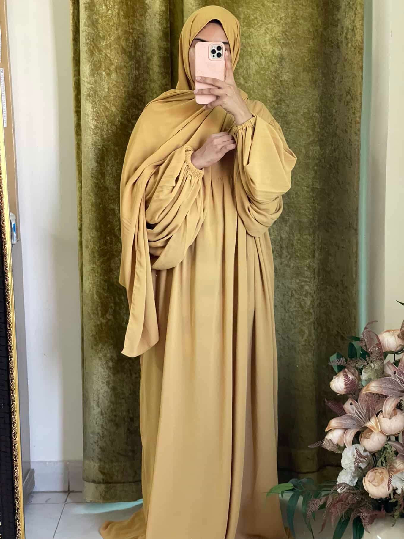 Pleated Kaftan Abaya Attires For Muslimah
