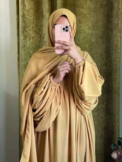 Pleated Kaftan Abaya Attires For Muslimah