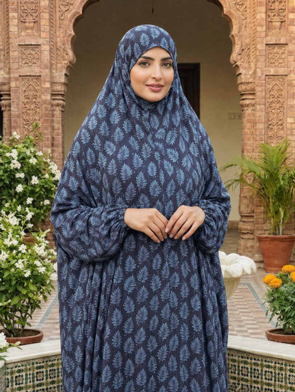 Full Coverage Namaz Chadar with Sleeves + Niqab (Pure Lawn)