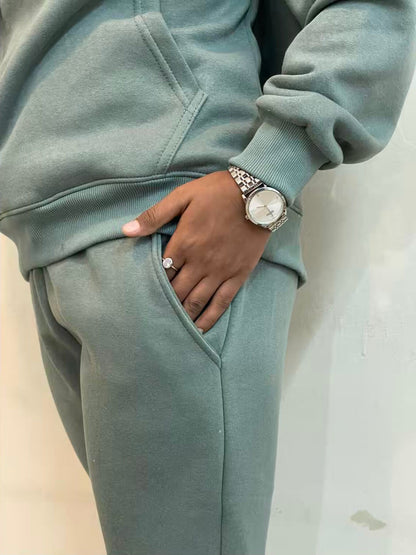 SageHoodie Co Ord Set (Sage) Attires For Muslimah